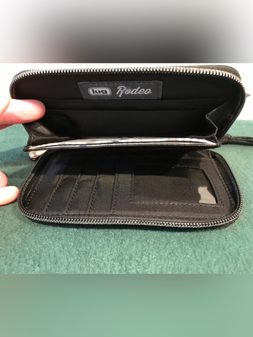 lug Rodeo Midnight Black Quilted Wristlet - Picture 5 of 8